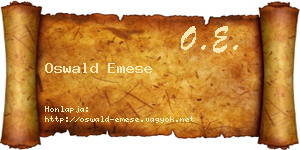 Oswald Emese névjegykártya